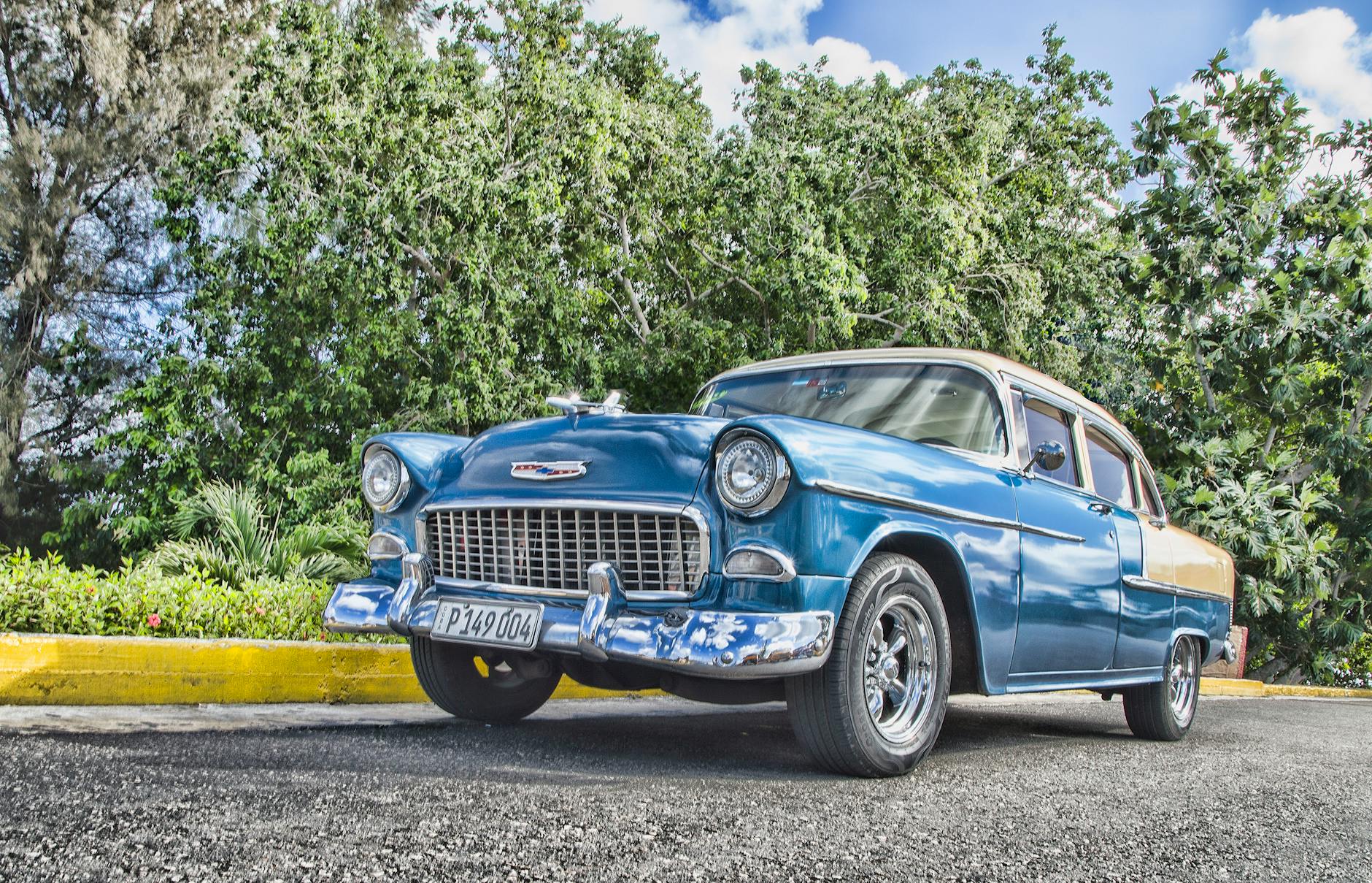 Vintage Blaue Limousine